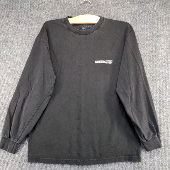 Honolua Men's Hawaii Surfboard Graphic T-Shirt Black Small Long Sleeve - Picture 2 of 13